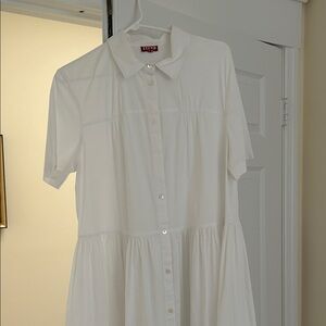 Staub Off-White Collared Midi Dress